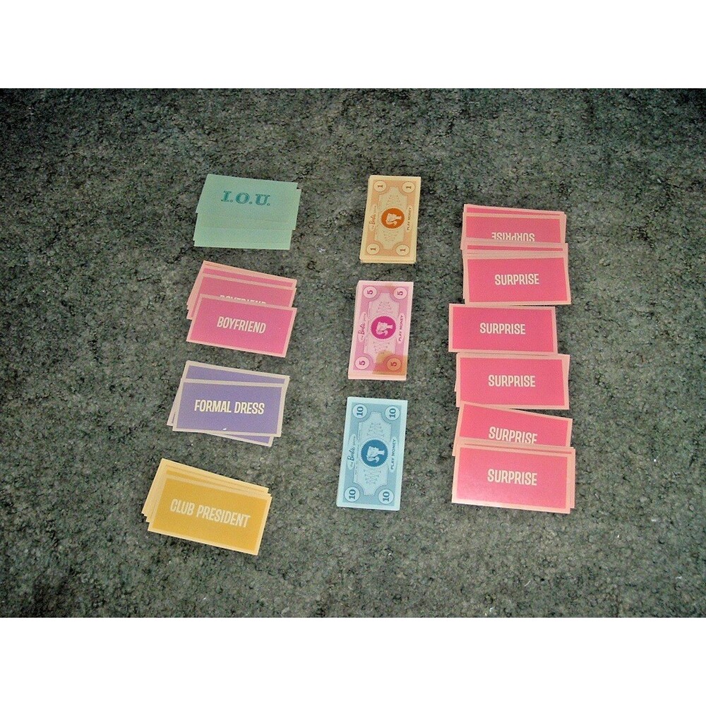 1960 Barbie Queen of the Prom Game Parts Money, Dress Surprise Boyfriend Cards +